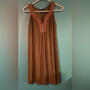 EUC As U Wish Green Embroidered Dress